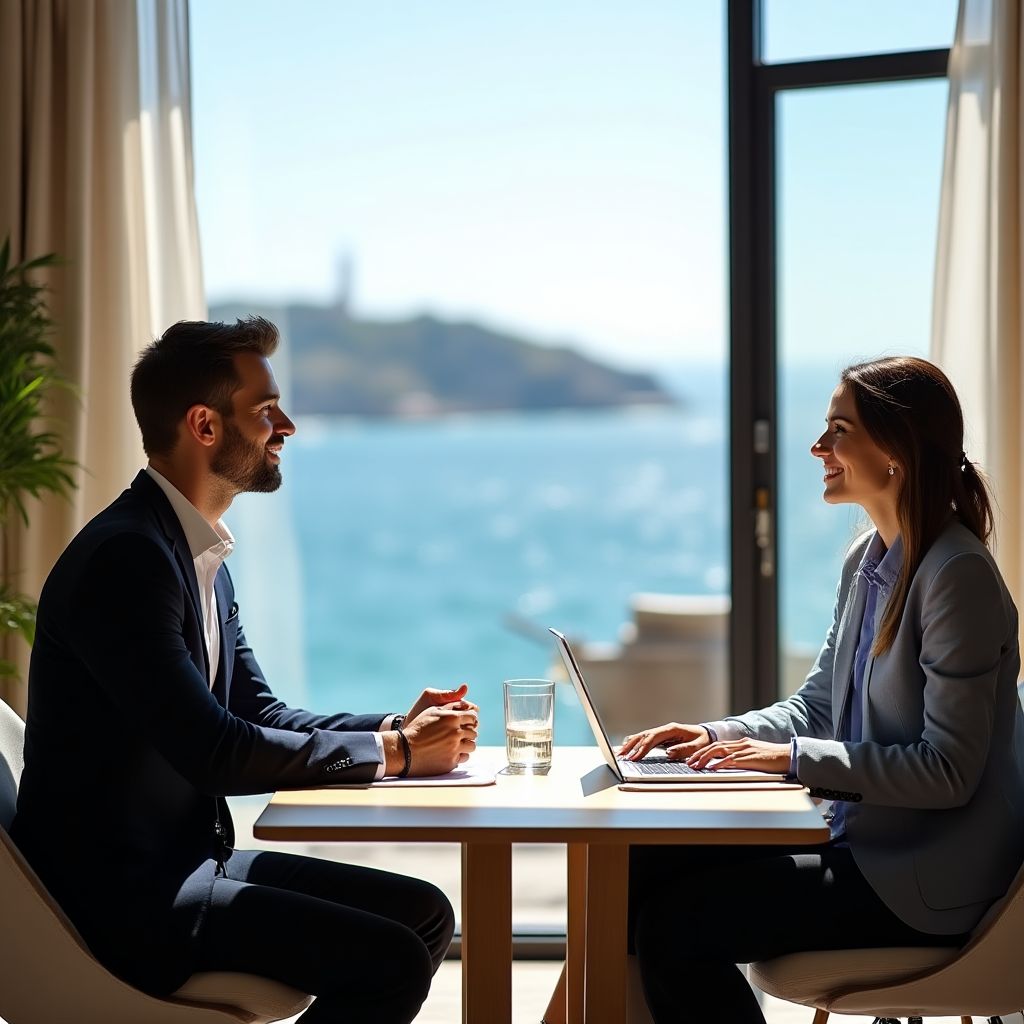 One-on-one business coaching session